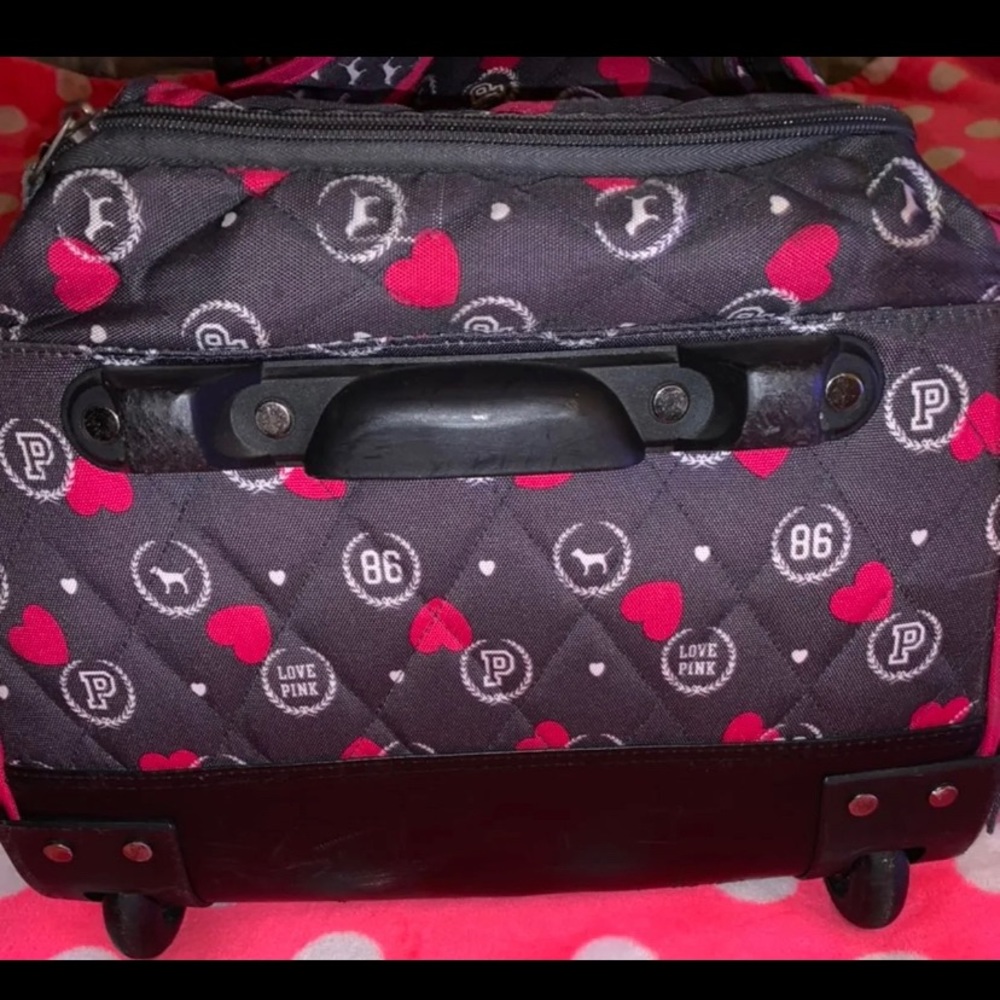VS PINK Quilted Rolling Duffle Bag